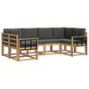 vidaXL Conjunto de sof&aacute;s de exterior 6 uds. Blanco y Antracita