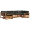 vidaXL Conjunto de sof&aacute;s de exterior 6 uds. Natural y Antracita