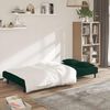 vidaXL Sof&aacute; cama de 2 plazas con dos almohadas terciopelo verde oscuro