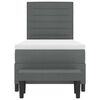 vidaXL Cama tipo Box Spring con colch&oacute;n Gris oscuro 100 x 200 cm tela