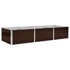vidaXL Arriate de acero galvanizado marr&oacute;n 240x80x45 cm