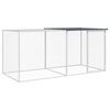 vidaXL Jaula para gallinas con techo de acero galvanizado antracita 203x98x90 cm