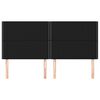 vidaXL Cabecero de cama negro 200x5x118/128 cm Tela