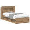 vidaXL Estructura de cama con almacenamiento Roble artisan 90 x 200 cm
