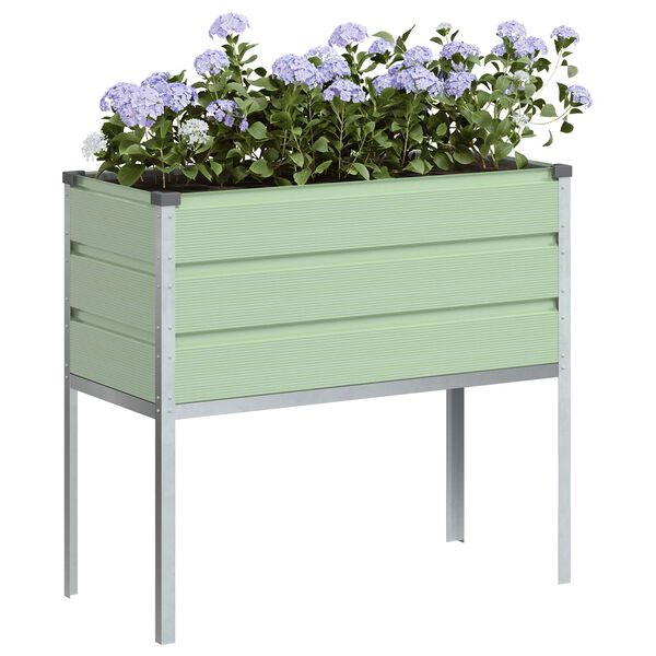 vidaXL Jardinera Verde Pastel 100 x 45 x 90 cm Acero Galvanizado