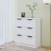 vidaXL Aparador de madera contrachapada blanco 60x30x70 cm