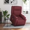 vidaXL Sill&oacute;n de masaje elevable el&eacute;ctrico cuero artificial rojo tinto