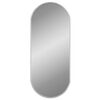 vidaXL Espejo de pared ovalado plateado 60x25 cm