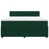 vidaXL Cama box spring con colch&oacute;n terciopelo verde oscuro 200x200 cm