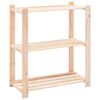 vidaXL Estanter&iacute;a almacenaje 3 niveles madera pino maciza 150 kg