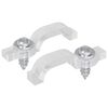 vidaXL Clips de tira LED 23,8 mm 2 uds. Transparente Pl&aacute;stico y Hierro