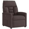 vidaXL Sillón reclinable eléctrico tela marrón oscuro