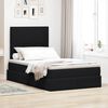 vidaXL Cama con almacenamiento y colch&oacute;n Negro 120 x 190 cm Terciopelo