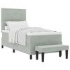 vidaXL Cama tipo Box Spring Gris claro 200 x 100 cm Terciopelo