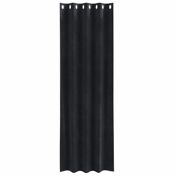 vidaXL Cortinas opacas 2 pcs Negro 140 x 260 cm Terciopelo