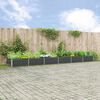 vidaXL Jardinera Antracita 195 x 100 x 45 cm Acero Galvanizado