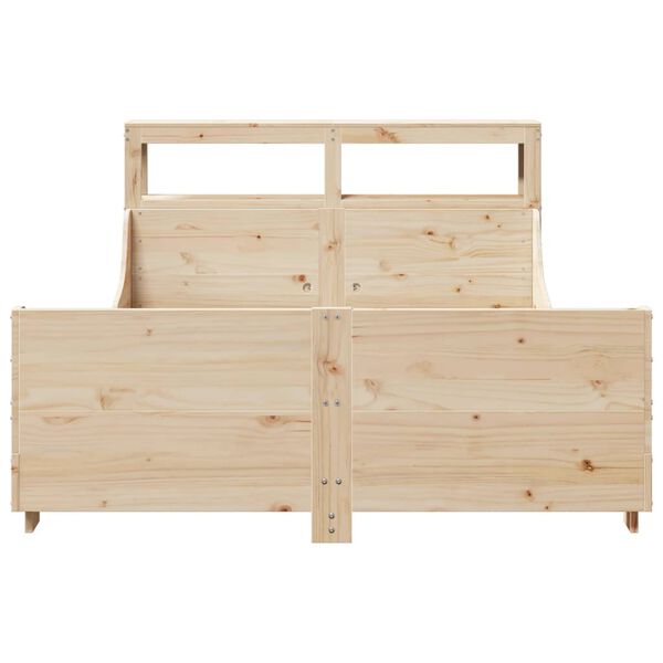 vidaXL Estructura de cama sin colch&oacute;n madera maciza de pino 140x190 cm