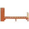 vidaXL Cama con estantería sin colchón madera maciza marrón 75x190 cm
