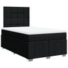 vidaXL Cama box spring con colch&oacute;n tela negro 120x200 cm