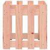 vidaXL Jardinera con diseño de valla madera maciza Douglas 40x40x40 cm