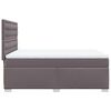 vidaXL Cama box spring con colch&oacute;n cuero sint&eacute;tico gris 140x190 cm
