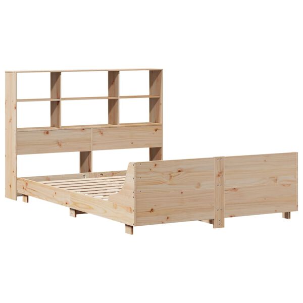 vidaXL Estructura de cama sin colch&oacute;n madera maciza de pino 160x200 cm