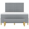 vidaXL Cama tipo Box Spring con colch&oacute;n Gris Claro 160 x 200 cm tela