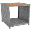 vidaXL Juego muebles jard&iacute;n 3 pzas madera acacia rat&aacute;n sint&eacute;tico gris