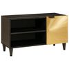 vidaXL Mueble de TV Negro y dorado 80 x 33 x 46 cm
