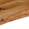 vidaXL Tablero de mesa borde natural madera maciza mango 120x40x3,8 cm
