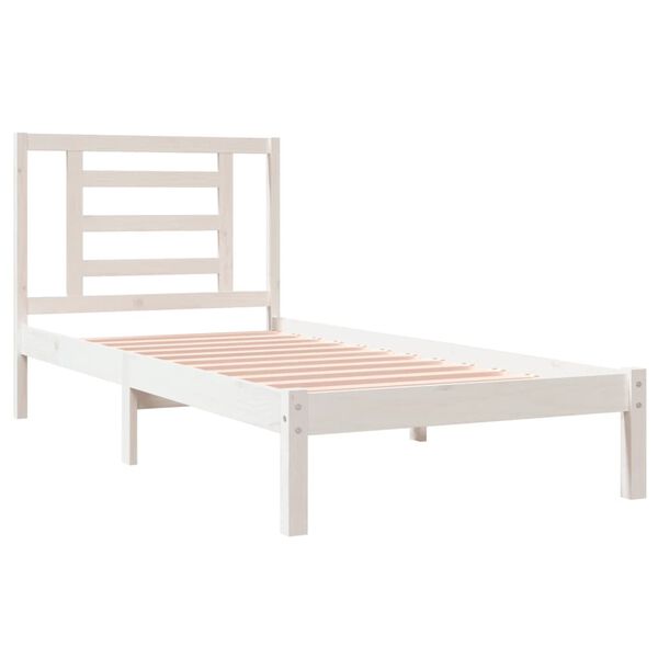 vidaXL Estructura de cama sin colch&oacute;n madera de pino blanca 90x200 cm