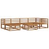 vidaXL Conjunto de sof&aacute;s de exterior 7 pcs Natural