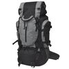 vidaXL Mochila de senderismo XXL negro y gris 75 l