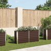 vidaXL Arriate de acero galvanizado marrón 160x40x77 cm