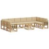 vidaXL Conjunto de sof&aacute;s de exterior 11 uds. y Beige