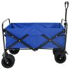 vidaXL Carro de Mano Plegable Azul 89 x 63 x 96 cm Acero y Tela Oxford
