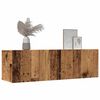 vidaXL Muebles para TV de pared 2 uds madera envejecida 100x30x30 cm