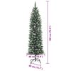 vidaXL &Aacute;rbol Navide&ntilde;o Artificial Delgado con 300 LED Verde y 180 cm
