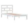 vidaXL Estructura de cama individual de madera maciza blanco 90x190 cm