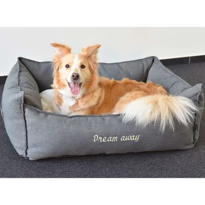 FLAMINGO Cama para perros con cremallera Dream Away gris 90x70 cm