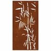 vidaXL Adorno de pared de jard&iacute;n acero corten dise&ntilde;o bamb&uacute; 105x55 cm