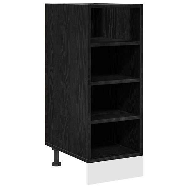 vidaXL Gabinete Base de Cocina Roble negro 30 x 44,5 x 81,5 cm
