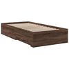 vidaXL Cama con cajones madera de ingeniería marrón roble 75x190 cm