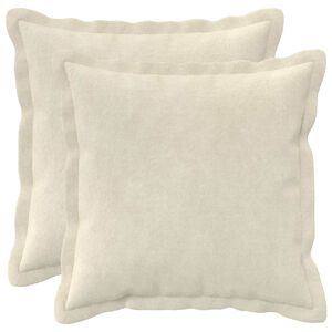 vidaXL Funda de almohada 2 pcs HOUTEN Crema 35 x 35 cm