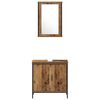 vidaXL Unidades de Tocador de Ba&ntilde;o 3 pcs Marr&oacute;n Madera contrachapada