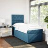vidaXL Cama box spring con colch&oacute;n terciopelo azul 90x190 cm