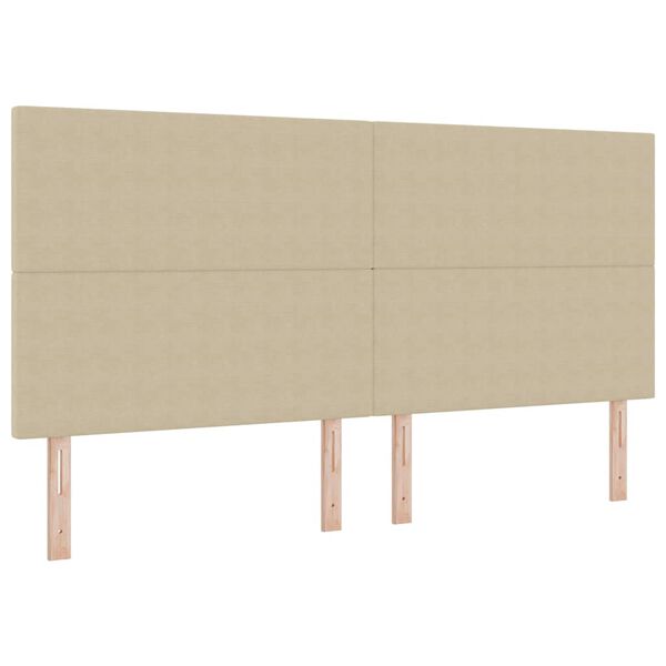 vidaXL Cabecero con cabecera Verde Claro Gris 200 cm Cuero sint&eacute;tico