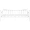 vidaXL Estructura de sof&aacute; cama sin colch&oacute;n metal blanco 90x200 cm