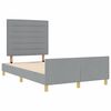 vidaXL Estructura de cama con cabecera Gris claro 140 x 190 cm tela