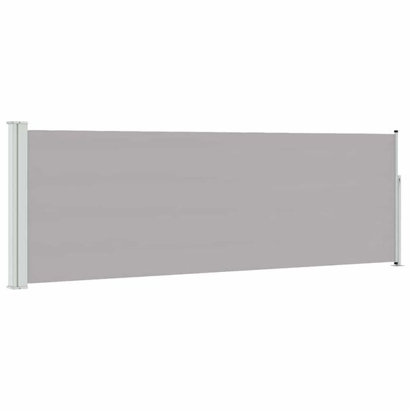 vidaXL Toldo lateral retr&aacute;ctil de jard&iacute;n gris 100x300 cm